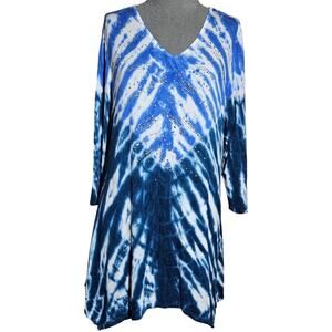 Blue Tie Dye Shirt Size Large